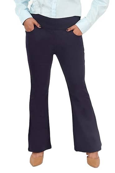 Women Bell Bottom Stretchable Plain