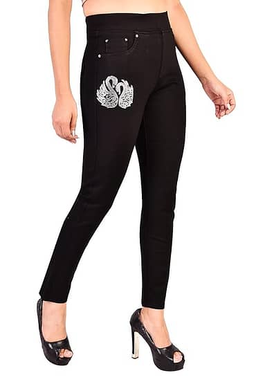 Stylish Jeggings Stretchable Slim fit Black