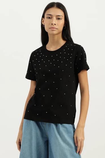 Embellished Tshirt Round Neck